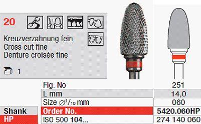 Hårdmetalfræser 5420.060 HS