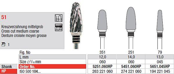 Hårdmetalfræser 5451.060 HS