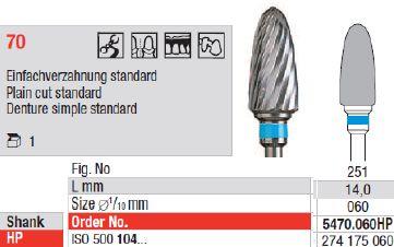 Hårdmetalfræser 5470.060 HS