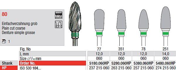 Hårdmetalfræser 5480.060 HS