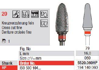 Hårdmetalfræser 5520.060 HS