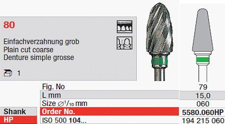 Hårdmetalfræser 5580.060 HS*