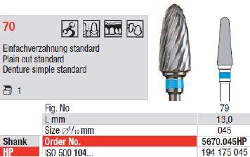 Hårdmetalfræser 5670.045 HS*