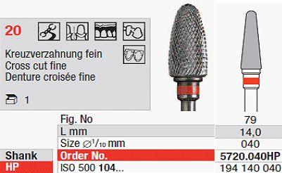 Hårdmetalfræser 5720.040 HS