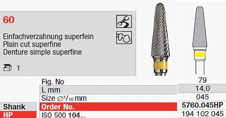 Hårdmetalfræser 5760.045 HS*