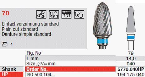 Hårdmetalfræser 5770.040 HS*