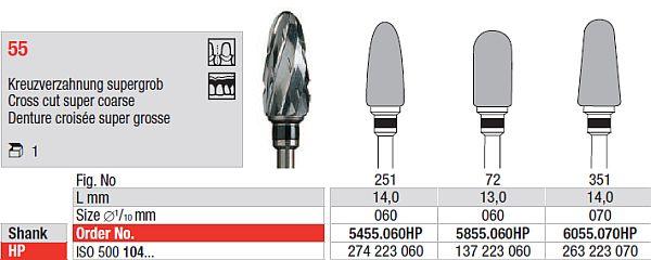 Hårdmetalfræser 5855.060 HS*