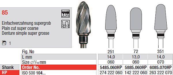 Hårdmetalfræser 5885.060 HS*