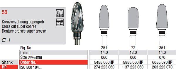 Hårdmetalfræser 6055.070 HS