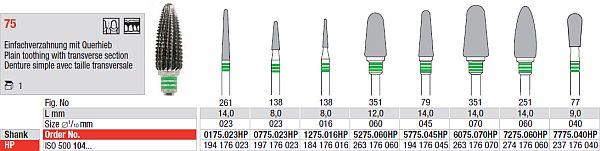 Hårdmetalfræser 6075.070 HS