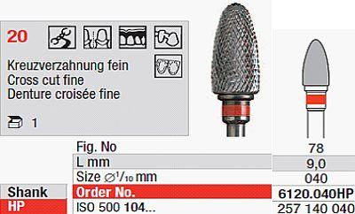 Hårdmetalfræser 6120.040 HS