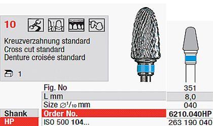 Hårdmetalfræser 6210.040 HS*