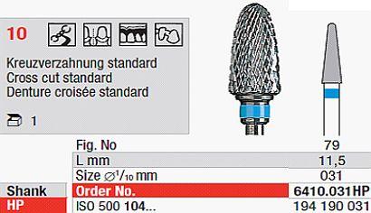 Hårdmetalfræser 6410.031 HS