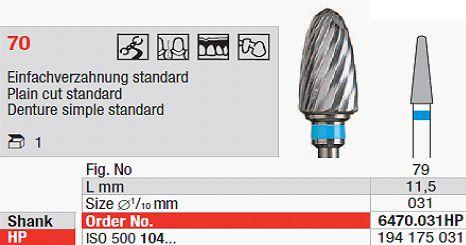 Hårdmetalfræser 6470.031 HS*