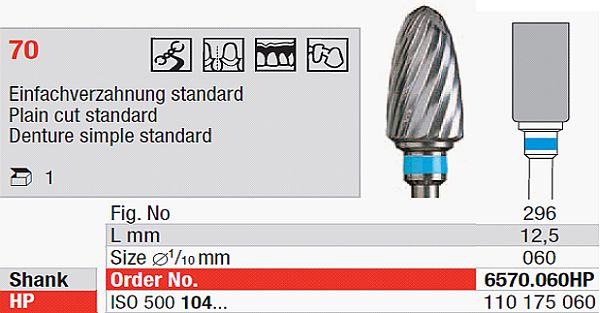 Hårdmetalfræser 6570.060 HS*