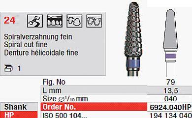 Hårdmetalfræser 6924.040 HS