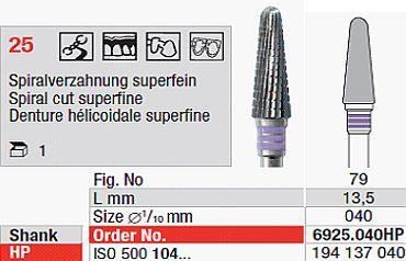 Hårdmetalfræser 6925.040 HS*