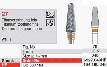Hårdmetalfræser 6927.040 HS*