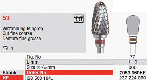 Hårdmetalfræser 7053.060 HS*