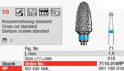 Hårdmetalfræser 7110.018 HS*