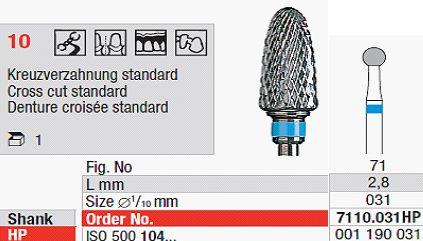 Hårdmetalfræser 7110.031 HS*