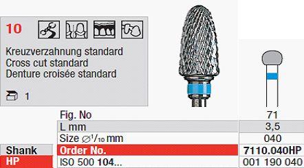 Hårdmetalfræser 7110.040 HS*