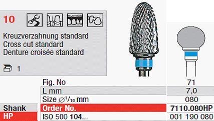 Hårdmetalfræser 7110.080 HS*