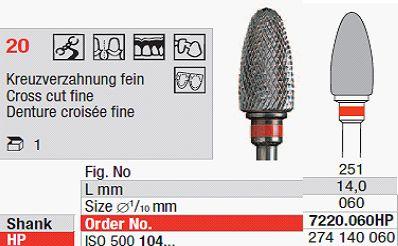 Hårdmetalfræser 7220.060 HS