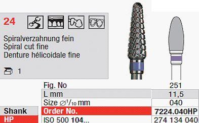 Hårdmetalfræser 7224.040 HS