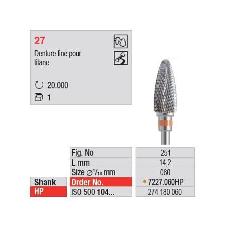 Hårdmetalfræser 7227.060 HS