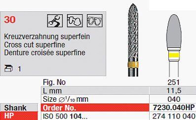 Hårdmetalfræser 7230.040 HS