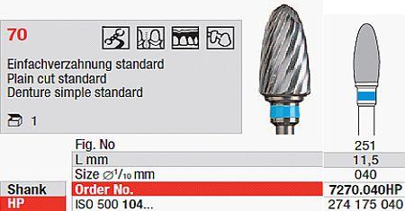 Hårdmetalfræser 7270.040 HS*
