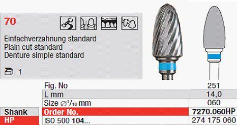 Hårdmetalfræser 7270.060 HS*