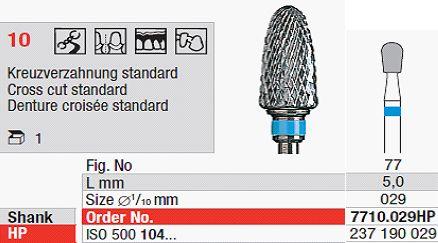 Hårdmetalfræser 7710.029 HS*