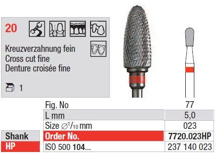Hårdmetalfræser 7720.023 HS*