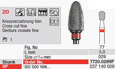 Hårdmetalfræser 7720.029 HS*