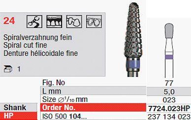 Hårdmetalfræser 7724.023 HS*