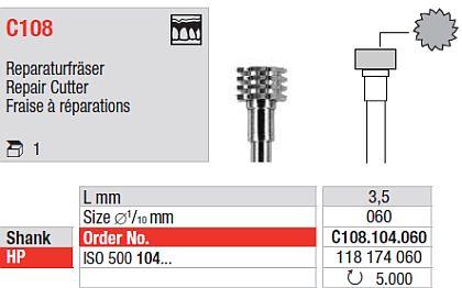 Rillefræser C108.060 HS