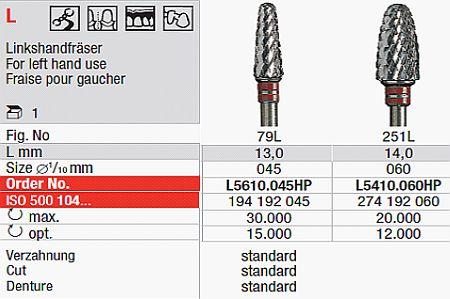 Hårdmetalfræser L5610.045 HS*