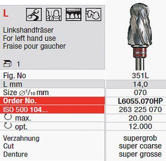 Hårdmetalfræser L6055.070 HS*